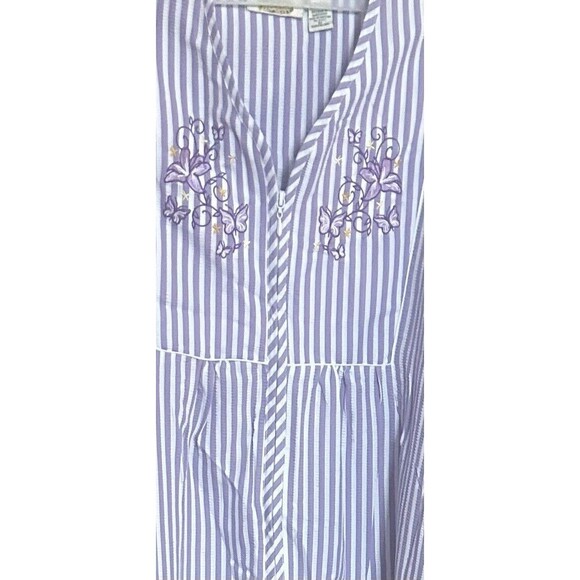 Collections etc Nightgown sleep wear striped Pajama womens XL, long 53 in - Picture 4 of 4